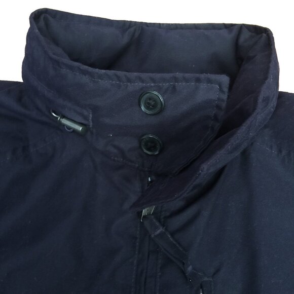 LANDS END RAIN JACKET MENS L 42-44 ZIP HOOD POLYESTER COTTON LINING WINDBREAKER - Picture 6 of 13